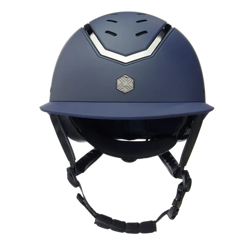 EQX by Charles Owen Kylo Wide Peak Riding Hat Navy Matte/Pewter